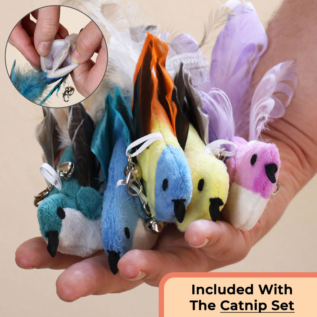 Interactive Bird Simulation Cat Toy Set