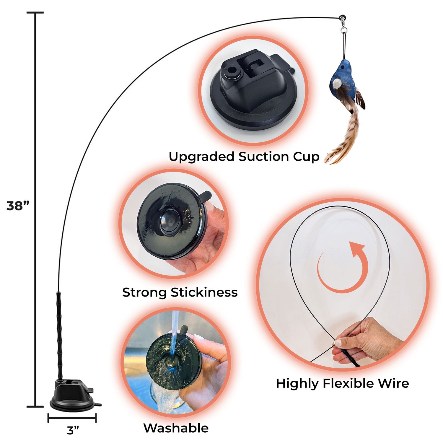 Replacement Wire + Base (Chirping Bird Toy)