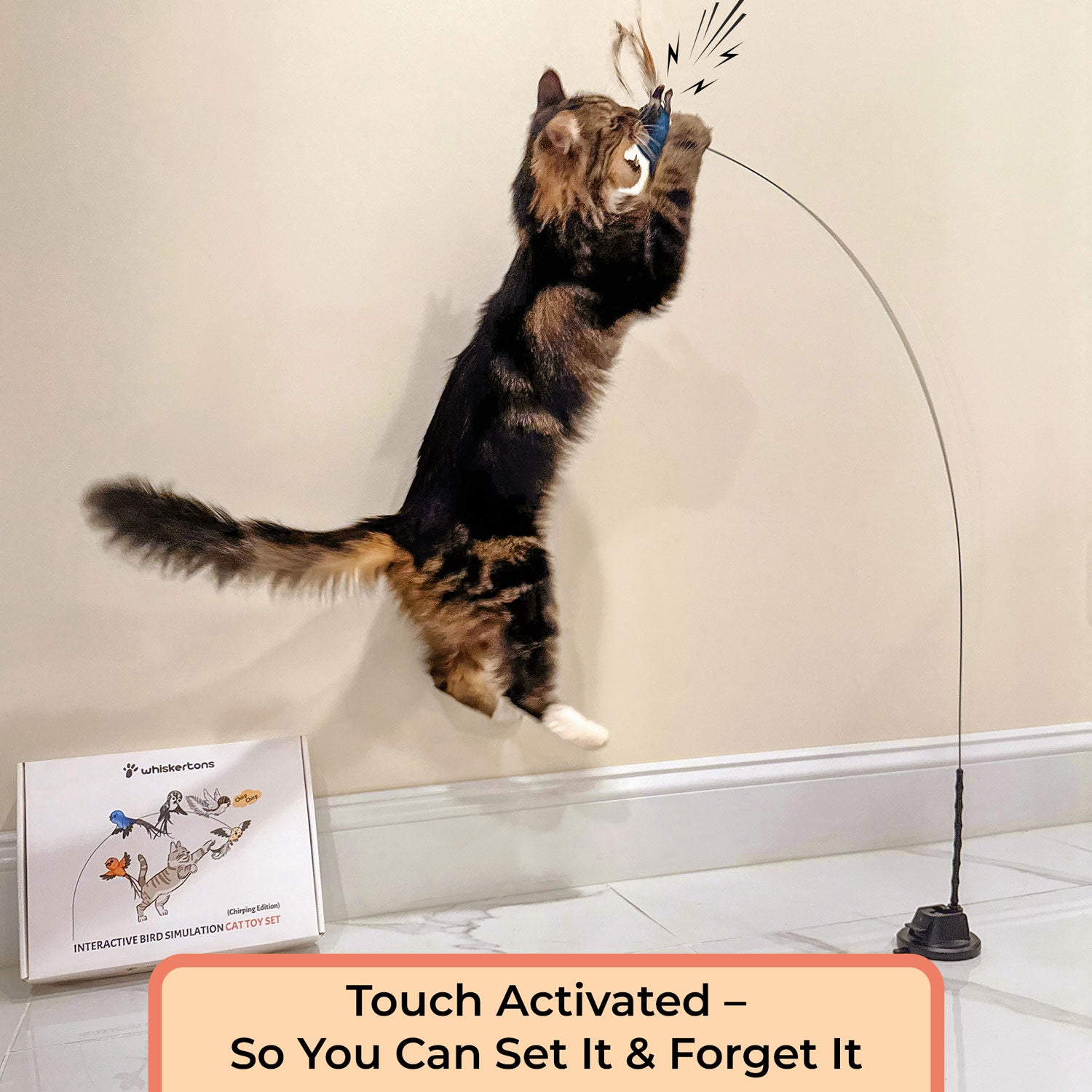 Interactive Bird Simulation Cat Toy Set (Chirping Edition)
