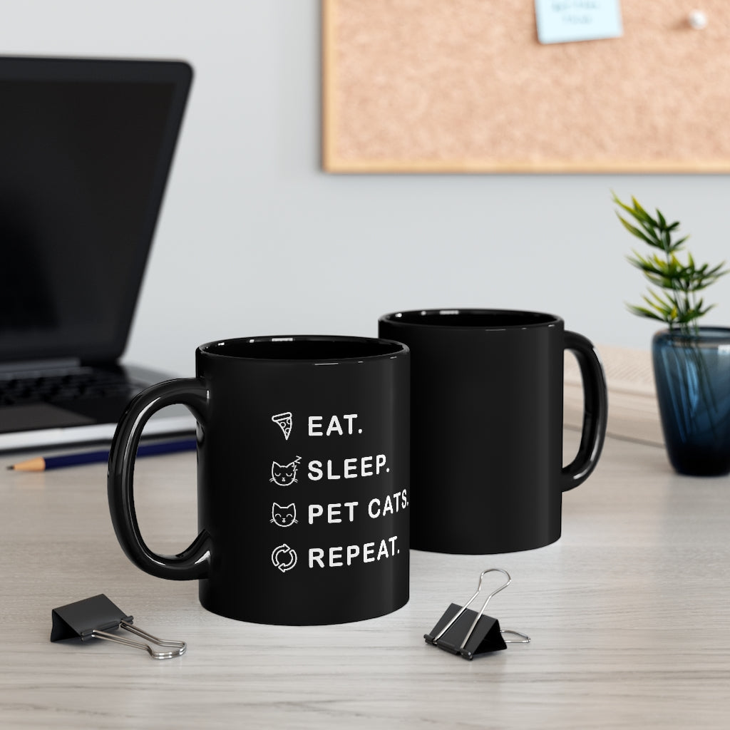 Eat, Sleep & Pet Cats Mug