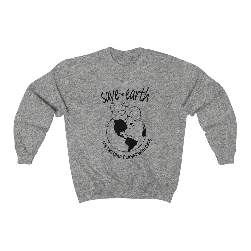 Save The Earth Cat Sweatshirt