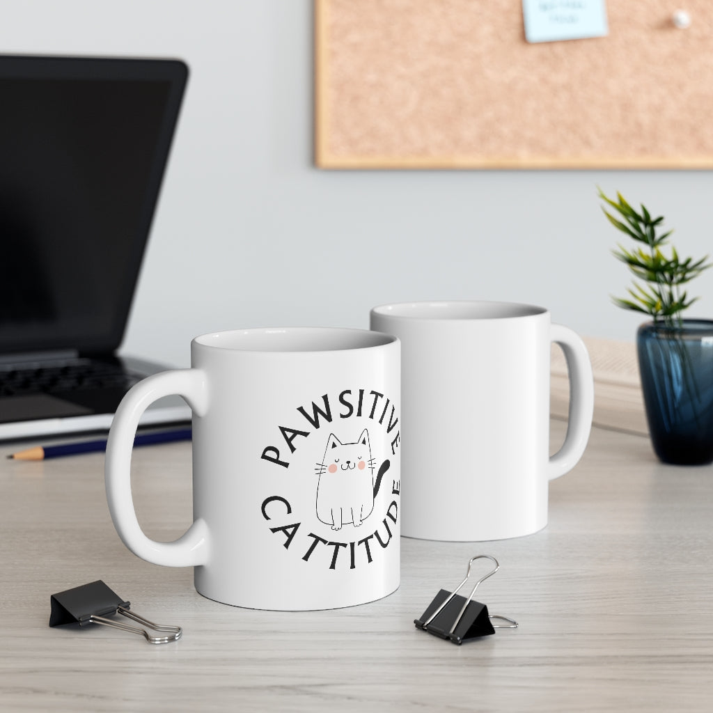 Pawsitive Cattitude Mug