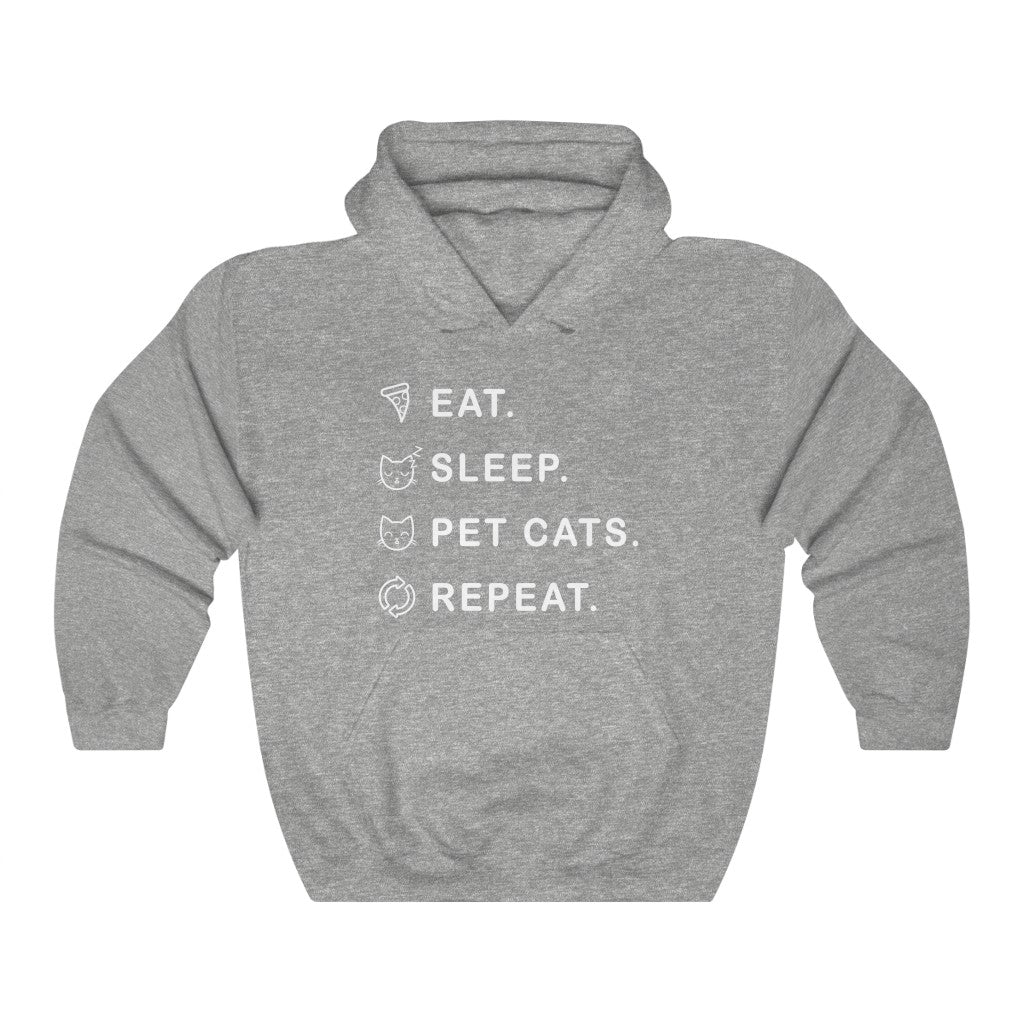 Eat, Sleep & Pet Cats Hoodie