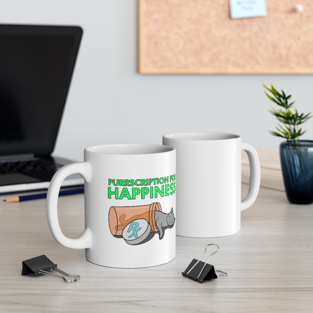 Purrscription For Happiness Mug
