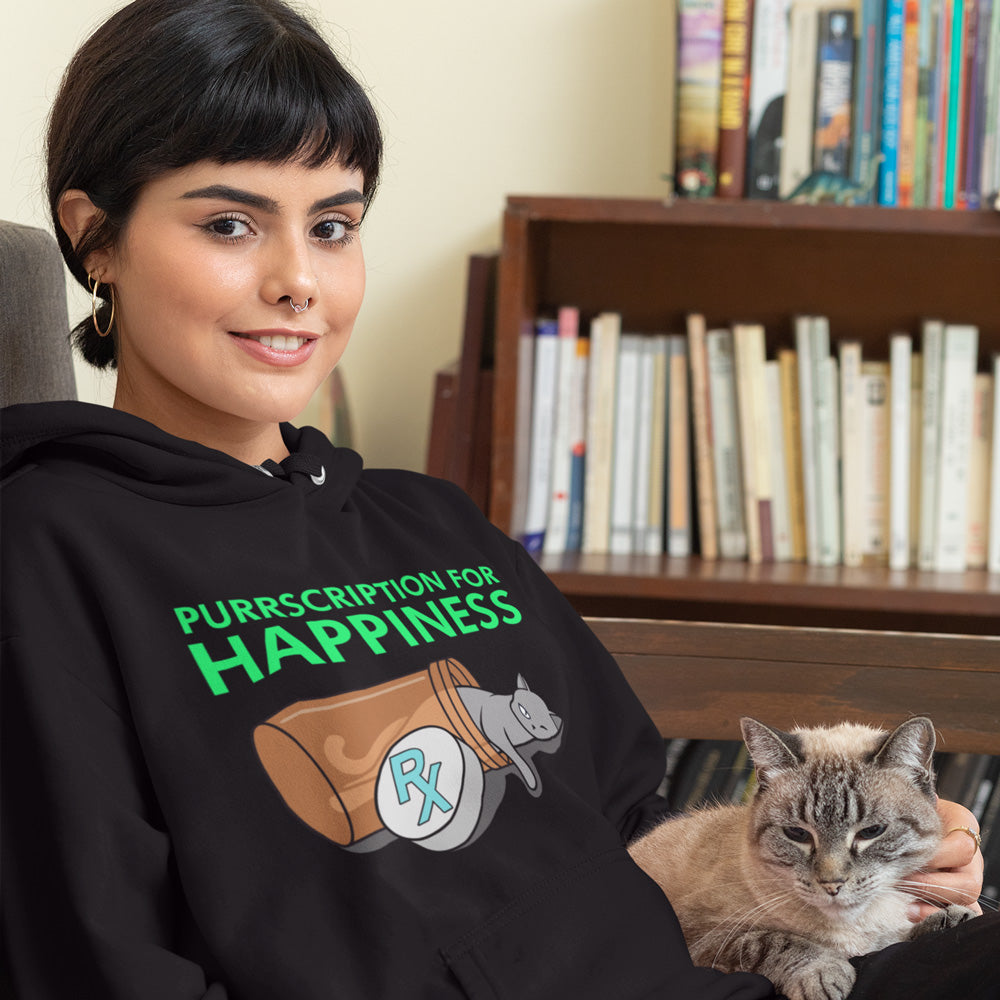 Purrscription For Happiness Hoodie