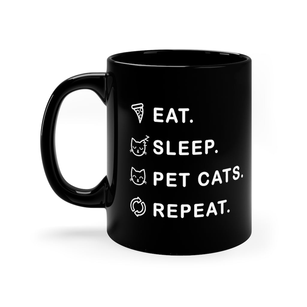 Eat, Sleep & Pet Cats Mug