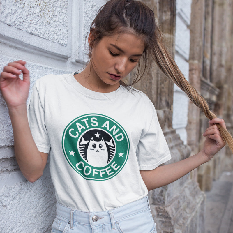 Cats & Coffee Tee