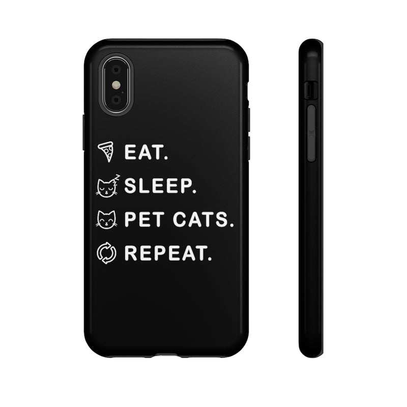 Eat, Sleep & Pet Cats Phone Case