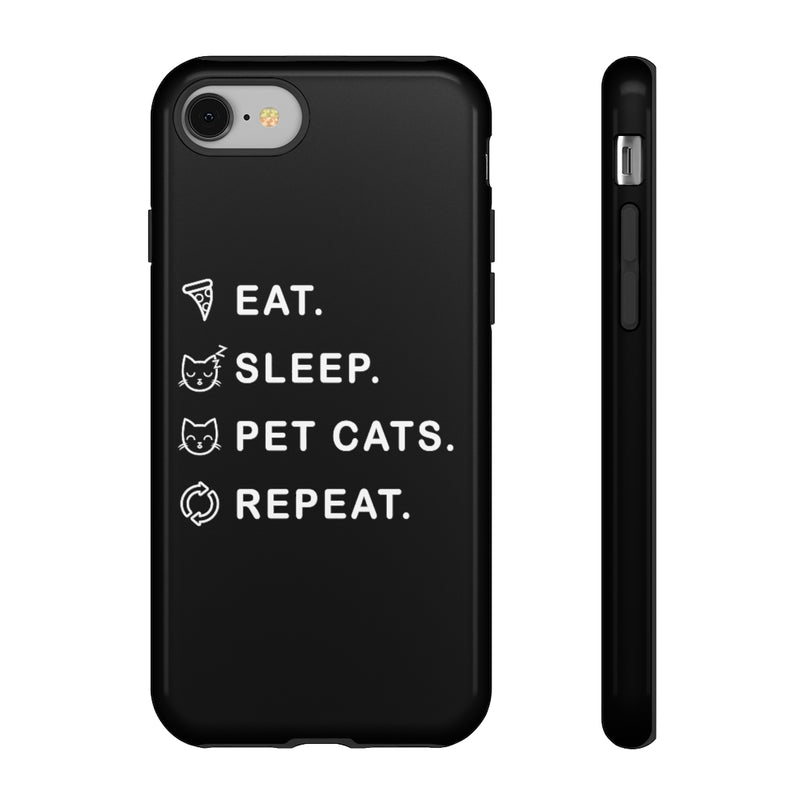Eat, Sleep & Pet Cats Phone Case