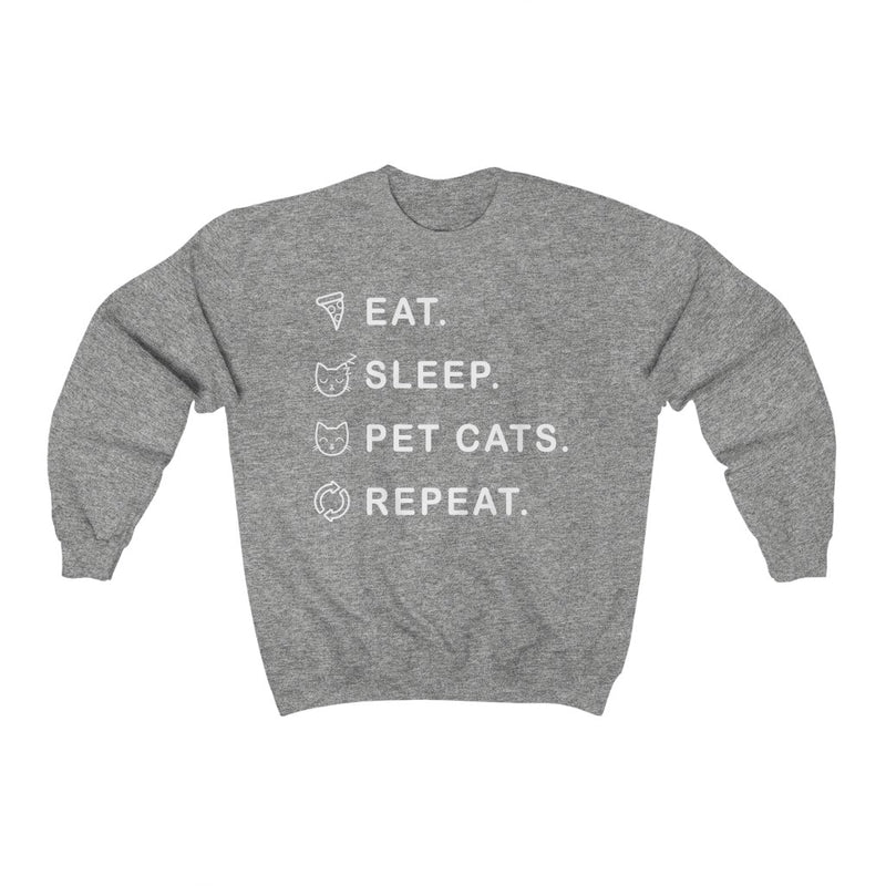 Eat, Sleep & Pet Cats Sweatshirt