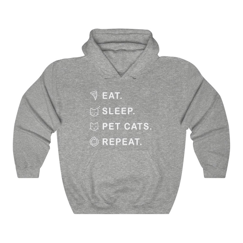 Eat, Sleep & Pet Cats Hoodie
