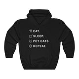 Eat, Sleep & Pet Cats Hoodie