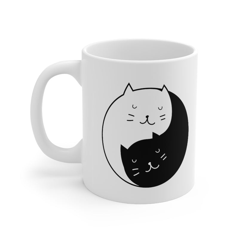Yin Yang Cat Mug