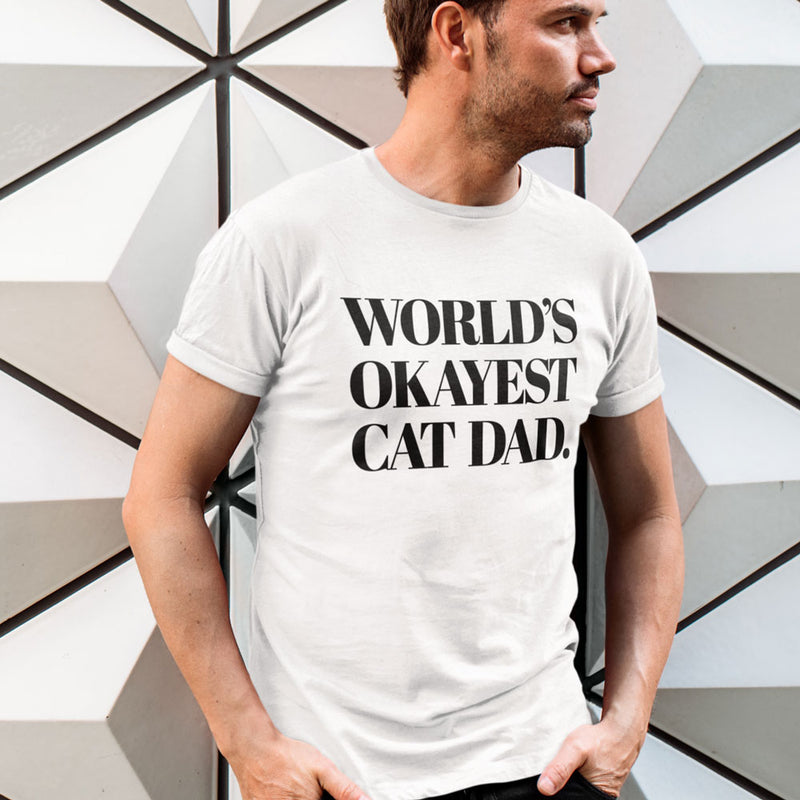 World's Okayest Cat Dad Tee